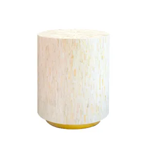Ely 40cm Mother of Pearl Inlay Side Table by Luxo Home Decor, a Side Table for sale on Style Sourcebook