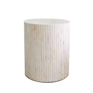 Ivo 38cm Mother of Pearl Inlay Side Table by Luxo Home Decor, a Side Table for sale on Style Sourcebook