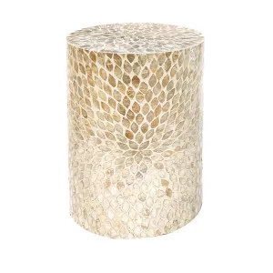 Lulu Mother of Pearl Inlay Side Table by Luxo Home Decor, a Side Table for sale on Style Sourcebook
