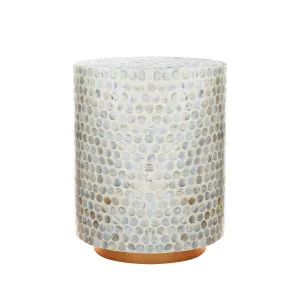 Merry 35cm Mother of Pearl Inlay Side Table by Luxo Home Decor, a Side Table for sale on Style Sourcebook