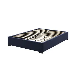 Septima Upholstered Velvet Bed Base - Navy by Luxo, a Beds & Bed Frames for sale on Style Sourcebook