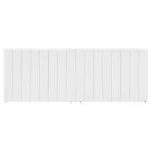 Aquila Bouclé Extra Wide Upholstered Headboard - White Cream by Luxo, a Bed Heads for sale on Style Sourcebook