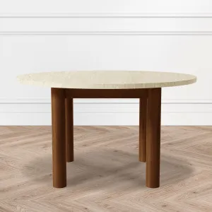 Hudson Stone Coffee Table with Walnut Legs by Luxo, a Coffee Table for sale on Style Sourcebook