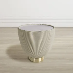 Glalie 47cm Sintered Stone Coffee Table - White Cream by null, a Coffee Table for sale on Style Sourcebook