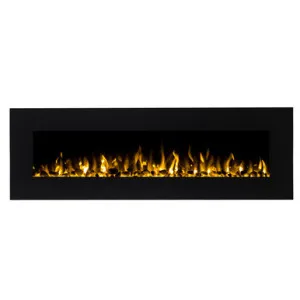 Dakota 152cm 1500W Wall MountedElectric Fireplace in Black by Luxo Home Decor, a Fireplaces for sale on Style Sourcebook