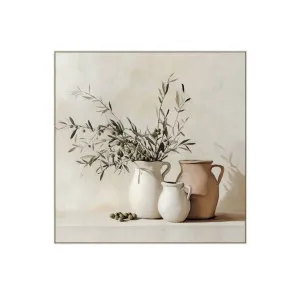 Urn and Olives Wall Art Canvas 80cm x 80cm by Luxe Mirrors, a Artwork & Wall Decor for sale on Style Sourcebook