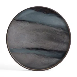 Ethnicraft Organic Glass Tray - Graphite by null, a Trays for sale on Style Sourcebook