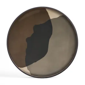 Ethnicraft Combined Dots Glass Tray - Graphite by null, a Trays for sale on Style Sourcebook