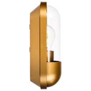 Havit Lume Minimalist LED Exterior Wall Light Brass by Havit, a Outdoor Lighting for sale on Style Sourcebook