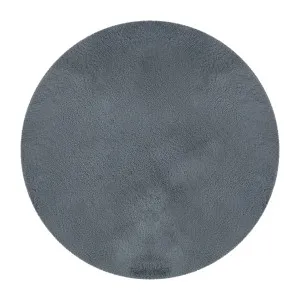 Azaliya Faux Rabbit Fur Floor Rug - Grey Dark by Luxo Home Decor, a Contemporary Rugs for sale on Style Sourcebook