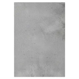 Azaliya Faux Rabbit Fur Floor Rug - Silver by Luxo Home Decor, a Contemporary Rugs for sale on Style Sourcebook