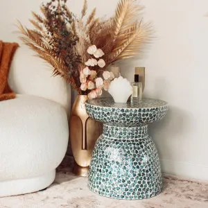 Luna 38cm Mother of Pearl Inlay Coffee Table by Luxo Home Decor, a Side Table for sale on Style Sourcebook