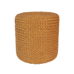 Carla 40cm Water Hyacinth Pouffe Ottoman - Honey by Luxo, a Ottomans for sale on Style Sourcebook