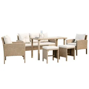 Vero 7 Seater Wicker Outdoor Sofa Dining Set by Luxo Outdoors, a Outdoor Dining Sets for sale on Style Sourcebook