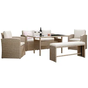 Mapa 7 Seater Wicker Outdoor Sofa Dining Set by Luxo Outdoors, a Outdoor Dining Sets for sale on Style Sourcebook