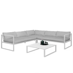 Moana 6 Seater Aluminium Outdoor Corner Sofa Lounge Set by Luxo Outdoors, a Outdoor Sofas for sale on Style Sourcebook