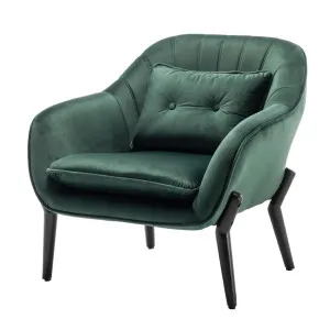 Ellen Velvet Armchair with Cushion by Luxo, a Chairs for sale on Style Sourcebook