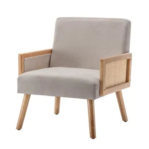 Corrie Rattan Accent Armchair with Fabric Cushion by Luxo, a Chairs for sale on Style Sourcebook
