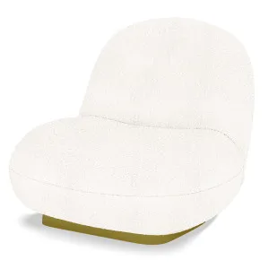 Kalie Swivel Boucle Accent Chair - White Cream by Luxo, a Saunas for sale on Style Sourcebook