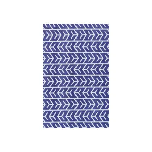 Carey White and Indigo Abstract Outdoor Floor Doormat by Luxo Home Decor, a Outdoor Rugs for sale on Style Sourcebook