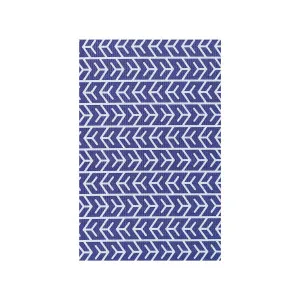 Carey White and Indigo Abstract Outdoor Floor Doormat by Luxo Home Decor, a Outdoor Rugs for sale on Style Sourcebook