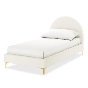 Camryn Single Boucle Kids Bed - White Cream by Luxo, a Saunas for sale on Style Sourcebook