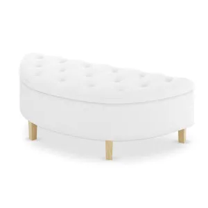 Amina Tufted Linen Fabric Ottoman by Luxo, a Ottomans for sale on Style Sourcebook