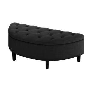 Amina Tufted Linen Fabric Ottoman by Luxo, a Ottomans for sale on Style Sourcebook