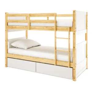 Elisha Solid Pine Bunk Bed with Storage by Luxo, a Beds & Bed Frames for sale on Style Sourcebook