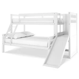 Harel Natural Timber Triple Bunk Bed with Slide by Luxo, a Beds & Bed Frames for sale on Style Sourcebook