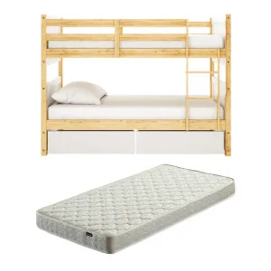 Elisha  Pine Bunk Bed With Thermis Mattress by Luxo, a Beds & Bed Frames for sale on Style Sourcebook
