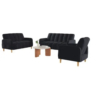Anica 6 Seater Velvet Sofa Bed Set by Luxo, a Sofas for sale on Style Sourcebook