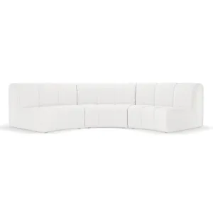 Corina 3 Seater Modular Boucle Sofa - White Cream by Luxo, a Sofas for sale on Style Sourcebook