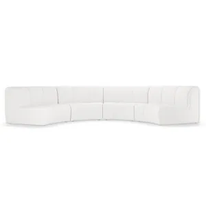Corina 4 Seater Modular Boucle Sofa - White Cream by Luxo, a Sofas for sale on Style Sourcebook