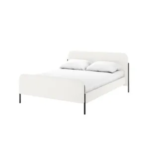 Bonny Boucle Bed Frame - White Cream by Luxo, a Beds & Bed Frames for sale on Style Sourcebook