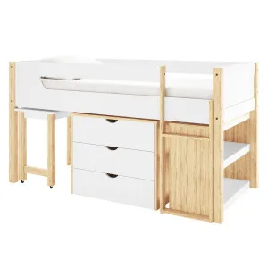 Yuri Loft Bed with Pull-out Desk and Drawers by Luxo, a Kids Beds & Bunks for sale on Style Sourcebook