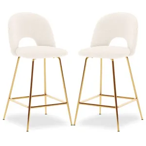 Evie Boucle Bar Stool (Set of 2) by Luxo, a Bar Stools for sale on Style Sourcebook