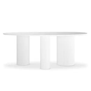 Belmar 200cm Concrete Indoor/Outdoor Dining Table - White by Luxo Outdoors, a Tables for sale on Style Sourcebook