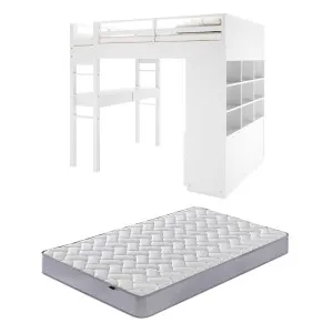 Gio Loft Bed with Vesta Double Mattress Package by Luxo, a Kids Beds & Bunks for sale on Style Sourcebook