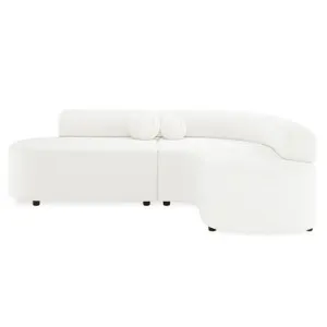 Gemma 4 Seater Boucle Sofa - White Cream by Luxo, a Sofas for sale on Style Sourcebook