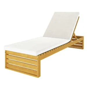 Alabat Solid Timber Outdoor Sun Lounger with Cushion by Luxo Outdoors, a Sundials & Weathervanes for sale on Style Sourcebook