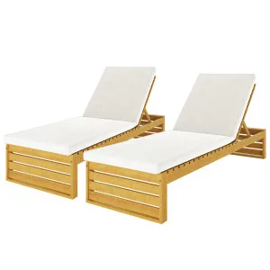 Alabat Solid Timber Outdoor Sun Lounger (Set of 2) by Luxo Outdoors, a Sundials & Weathervanes for sale on Style Sourcebook