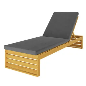 Alabat Solid Timber Outdoor Sun Lounger with Cushion by Luxo Outdoors, a Sundials & Weathervanes for sale on Style Sourcebook