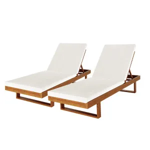 Panay Solid Timber Outdoor Sun Lounger (Set of 2) by Luxo Outdoors, a Sundials & Weathervanes for sale on Style Sourcebook