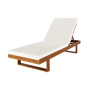 Panay Solid Timber Outdoor Sun Lounger with Cushion by Luxo Outdoors, a Sundials & Weathervanes for sale on Style Sourcebook