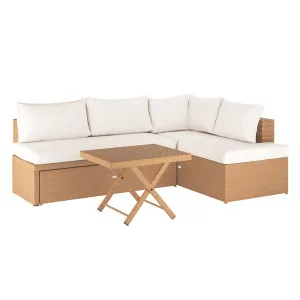 Tybee 4 Seater Outdoor Rattan Modular Sofa Lounge Set by Luxo Outdoors, a Outdoor Sofas for sale on Style Sourcebook