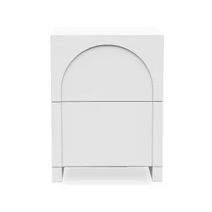 Archen 45cm Bedside Table with Drawers - White by Luxo, a Bedside Tables for sale on Style Sourcebook