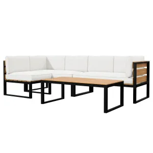 Panaluu 5-Seater Aluminium Corner Outdoor Lounge Set by Luxo Outdoors, a Outdoor Sofas for sale on Style Sourcebook