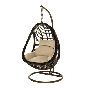 Deanna Curved Outdoor Hanging Egg Chair by Luxo Outdoors, a Outdoor Chairs for sale on Style Sourcebook