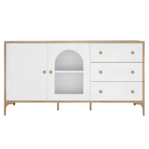 Afra 160cm Sideboard Buffet with Drawers - Natural White by Luxo, a Sideboards, Buffets & Trolleys for sale on Style Sourcebook